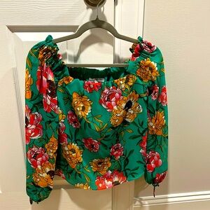 GUESS Green Floral Blouse